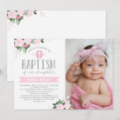 Bloemen | uitnodiging tot doop (Voorkant / Achterkant)