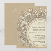 Bloemen uitnodiging verjaardag (Voorkant / Achterkant)