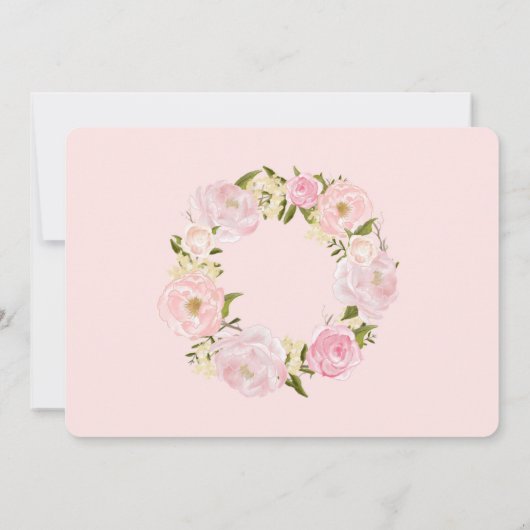 Bloemen uitnodiging voor de Eerste Communie (Achterkant)