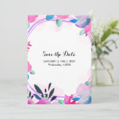 Bloemen Uitnodigingen & Aankondigingen Save the Da (Staand voorkant)