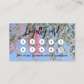 Bloemen uw foto qr code bedrijf kortingskaartje (Voorkant)