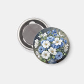 Bloemen Vaas Elegante Waterverf Magneet (Voorkant / Achterkant)