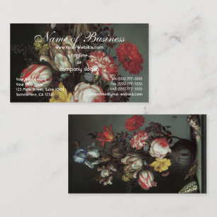 Bloemen Vaas Schelpen Insecten, Balthasar van der  Visitekaartje