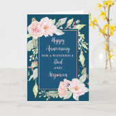 Bloemen vader en stiefmoeder Jubileum Kaart (Gele Bloem)