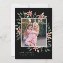 Bloemen Vakantie, de fotokaart van Kerstmis