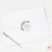 Bloemen Vakantie Ronde Sticker (Envelop)