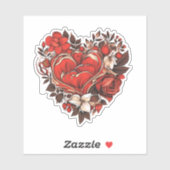 Bloemen Valentijn Sticker (Vel)