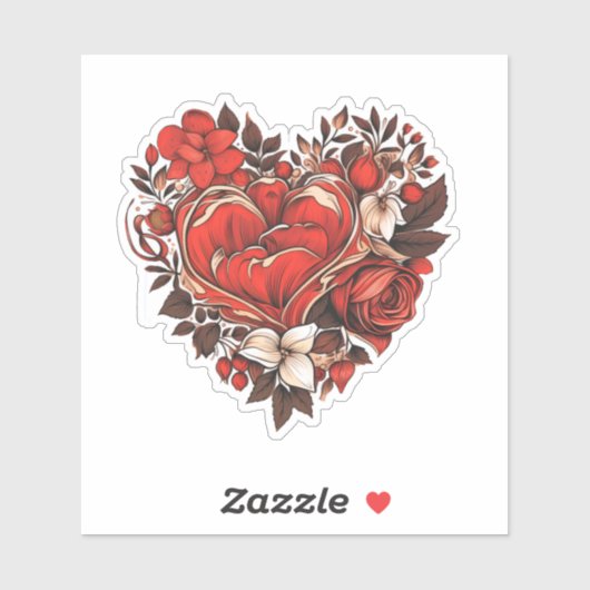 Bloemen Valentijn Sticker (Vel)