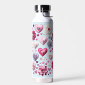 Bloemen Valentijnsdag blauw hart Mok Waterfles (Links)