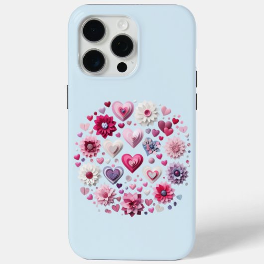 Bloemen Valentijnsdag hart Case-Mate iPhone Case (Achterkant)