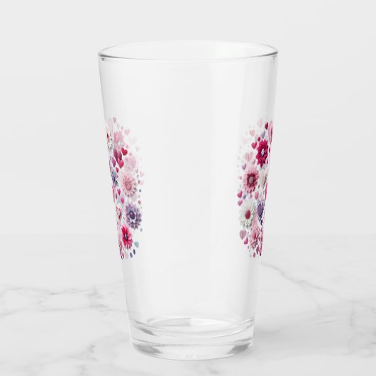 Bloemen Valentijnsdag hart Glas (Rechts)