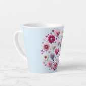 Bloemen Valentijnsdag hart Latte Mok (Linkerhoek)