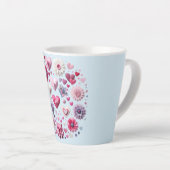 Bloemen Valentijnsdag hart Latte Mok (Rechterhoek)
