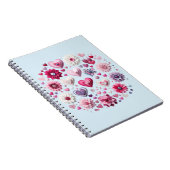 Bloemen Valentijnsdag hart Notitieboek (Rechterzijde)