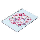 Bloemen Valentijnsdag hart Notitieboek (Linkerzijde)