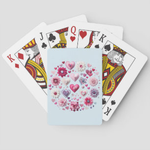 Bloemen Valentijnsdag hart Pokerkaarten