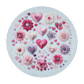 Bloemen Valentijnsdag Hart Snijplank (Voorkant)