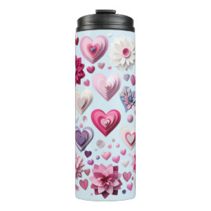 Bloemen Valentijnsdag hart Thermosbeker