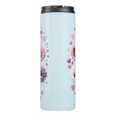 Bloemen Valentijnsdag hart Thermosbeker (Achterkant)