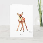 Bloemen Valentijnse Kaart Fawn (Achterkant)