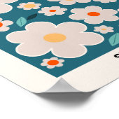 Bloemen van Abstracte oproerbloemen op de bloem Poster (Hoek)