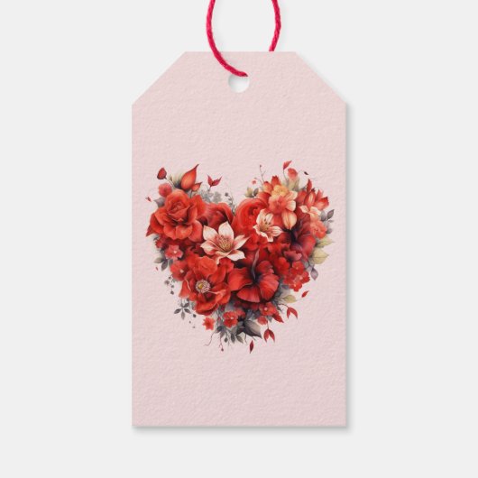 Bloemen van affectie | Aangepaste Valentijnsdag Cadeaulabel (Achterkant)