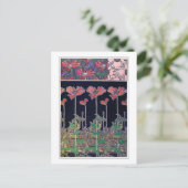 Bloemen van Art Nouveau Style, Mucha Briefkaart (Staand voorkant)