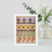 Bloemen van Art Nouveau Style, Mucha Briefkaart (Staand voorkant)