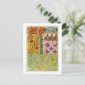 Bloemen van Art Nouveau Style, Mucha Briefkaart (Staand voorkant)
