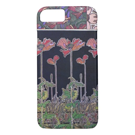 Bloemen van Art Nouveau Style, Mucha Case-Mate iPhone Case (Achterkant)