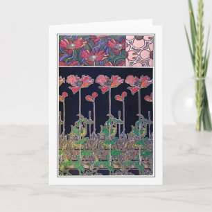 Bloemen van Art Nouveau Style, Mucha Kaart
