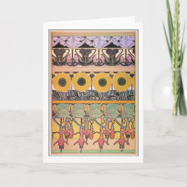 Bloemen van Art Nouveau Style, Mucha Kaart