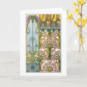 Bloemen van Art Nouveau Style, Mucha Kaart (Gele Bloem)