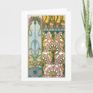 Bloemen van Art Nouveau Style, Mucha Kaart