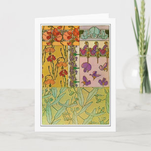 Bloemen van Art Nouveau Style, Mucha Kaart
