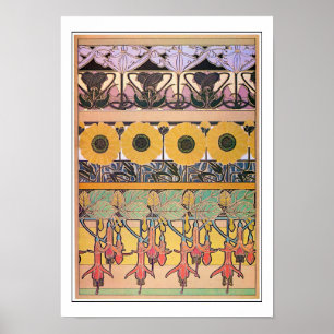 Bloemen van Art Nouveau Style, Mucha Poster
