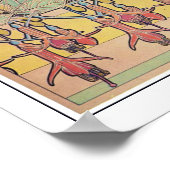 Bloemen van Art Nouveau Style, Mucha Poster (Hoek)