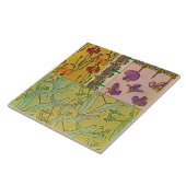 Bloemen van Art Nouveau Style, Mucha Tegeltje (Zijkant)