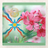 Bloemen van Assyria Glass Onderzetter (Voorkant)