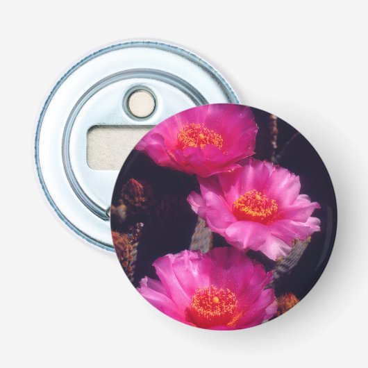 Bloemen van Beavertail Cactus 2 Button Flesopener (Voorkant)