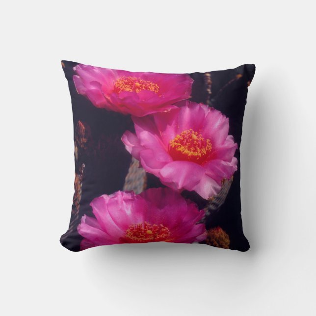 Bloemen van Beavertail Cactus 2 Kussen (Voorkant)