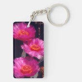 Bloemen van Beavertail Cactus 2 Sleutelhanger (achterkant)