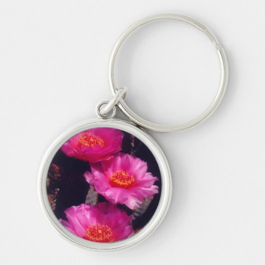 Bloemen van Beavertail Cactus 2 Sleutelhanger (Voorkant)