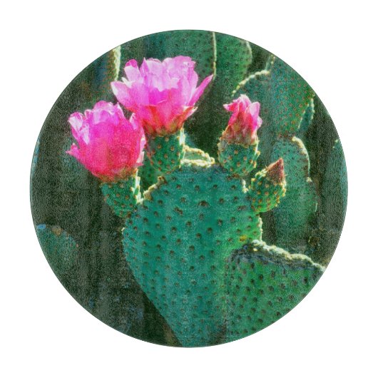 Bloemen van Beavertail Cactus Snijplank (Voorkant)