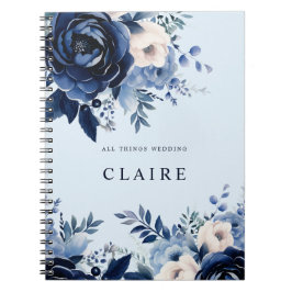 Bloemen van Blauw Bruiloft Lichtblauw Notitieboek