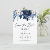 Bloemen van Blauw Save The Date (Staand voorkant)