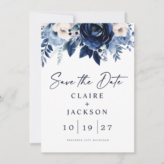 Bloemen van Blauw Save The Date (Voorkant)