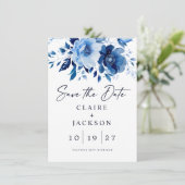 Bloemen van Blauw Save The Date (Staand voorkant)