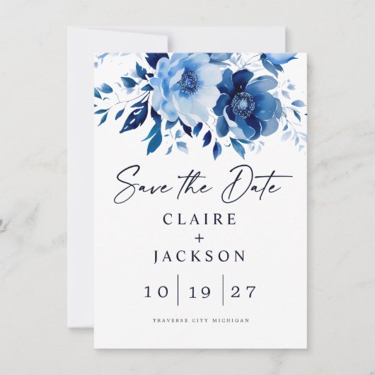 Bloemen van Blauw Save The Date (Voorkant)