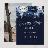 Bloemen van Blauw Save The Date (Voorkant / Achterkant)